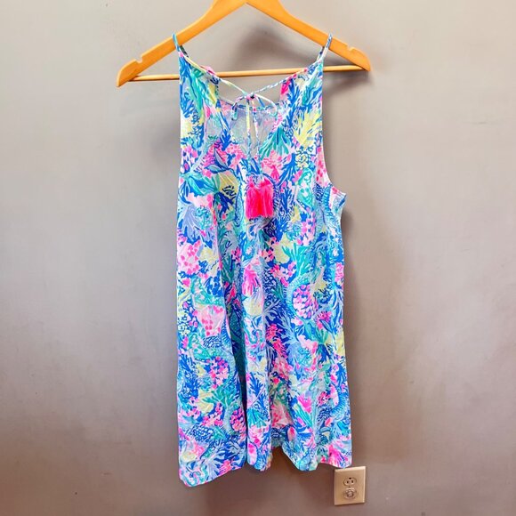 Lilly Pulitzer Swing Dress‎ with Pink Tassle Detail- Size S - Picture 4 of 6